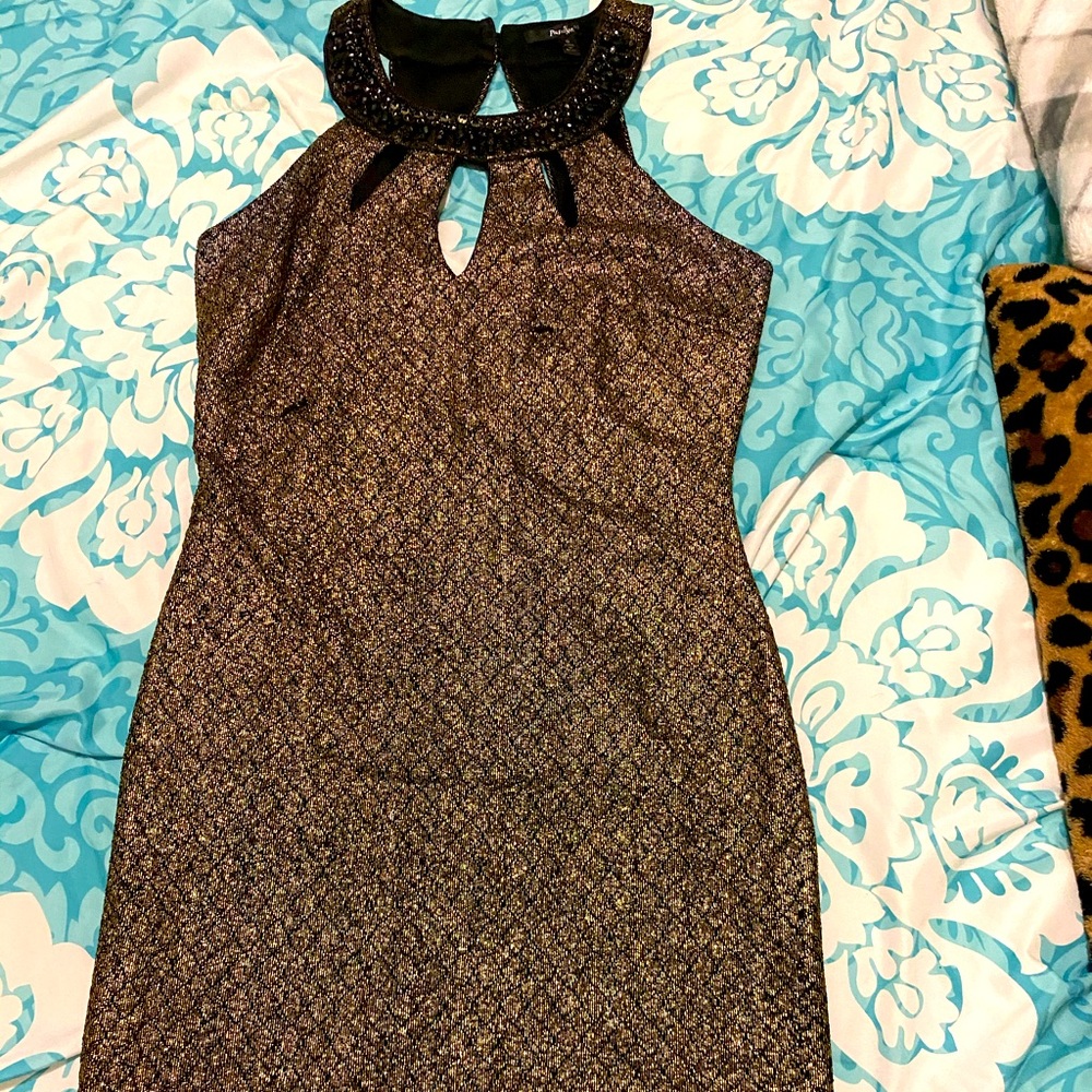 Short gold dress